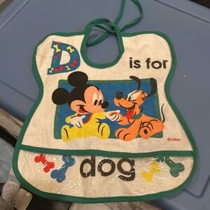 Vintage Mickey Mouse play school feeding bibs